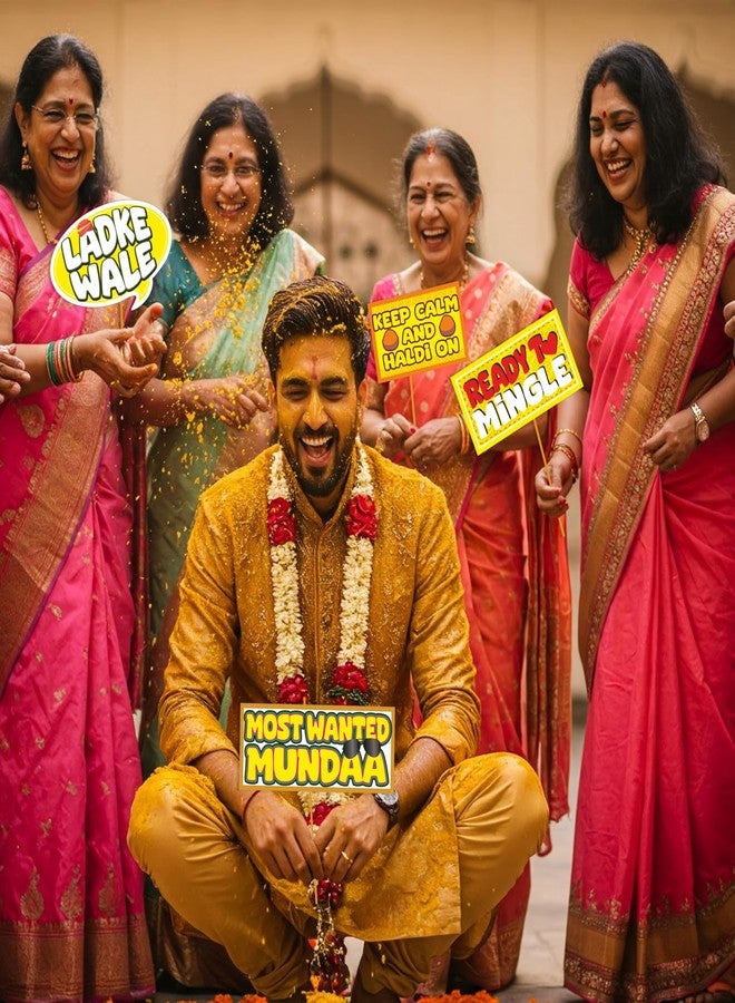 ووبوكس دعائم كشك تصوير حفل الحناء من ووبوكس | دعائم حفل الحناء للعروس | دعائم حفل الحناء للزفاف | دعائم حفل الحناء | دعائم حفل الحناء | مستلزمات تزيين حفل الحناء (أصفر) - Image 5